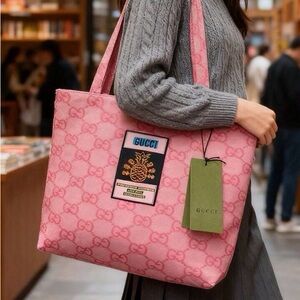 Pink GWP GG tote bag